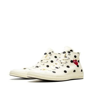 Converse Red Heart Polka-Dot-Sneaker, Größe 70 (weiß)