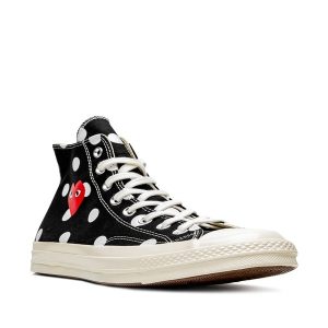 Converse Red Heart Polka-Dot-Sneaker, Größe 70 (schwarz)