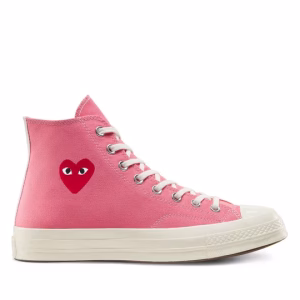 CDG Play x Converse Chuck 70 High Rose vif