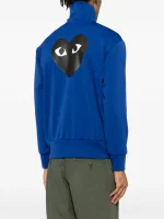 Comme Des Garçons Play veste de survêtement en jersey à imprimé cœur
