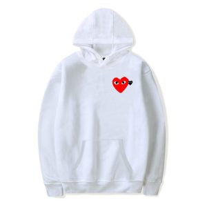 Comme Des Garcons Double Hearts Kapuzenpullover