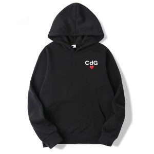 CDG Play Heart NEUER X bedruckter Hoodie