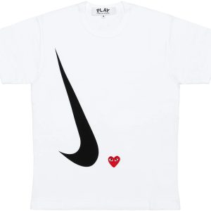 Comme Des Garcons X Nike T-Shirt Weiß