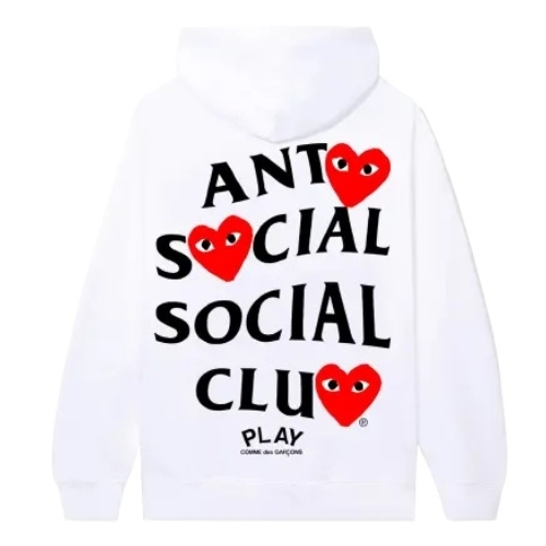 COMME des GARÇONS x ASSC weißer Hoodie COMME des GARÇONS x ASSC weißer Hoodie