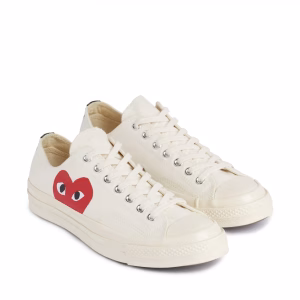 Comme Des Garcons Play x Converse Chuck 70 Low Weiß