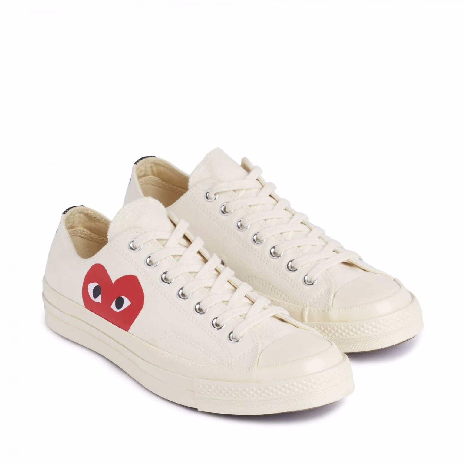 Comme Des Garcons Play x Converse Chuck 70 Low Weiß Comme Des Garcons Play x Converse Chuck 70 Low Weiß