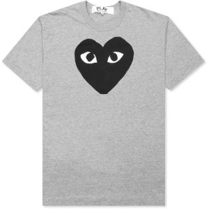 Comme Des Garcons Play Blk Heart Tee Grau