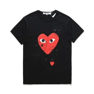 Comme des Garçons Play Multi-Heart-Logo-T-Shirt