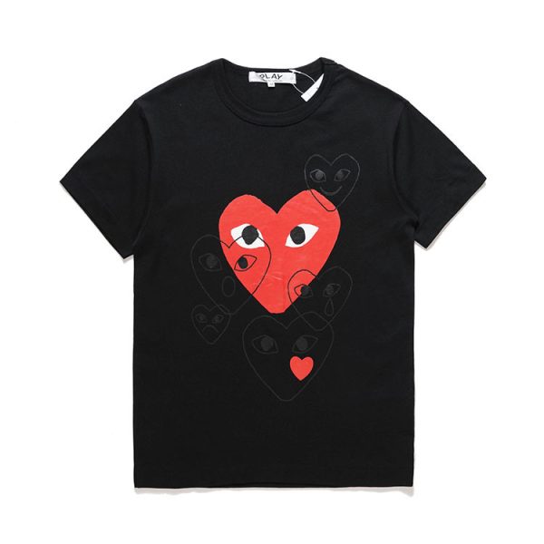 Comme des Garçons Play Multi-Heart-Logo-T-Shirt Comme des Garçons Play Multi-Heart-Logo-T-Shirt