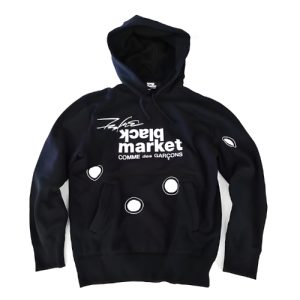 Comme des Garçons x Futura 2000 Black Market – Schwarzer Hoodie
