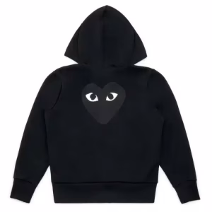Kapuzenjacke mit Reißverschluss Play Big Heart (Schwarz)