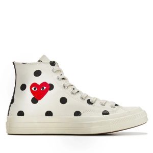 Converse Red Heart Polka-Dot-Sneaker, Größe 70 (weiß)