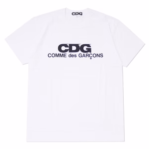 weißes T-Shirt mit CDG-Logo