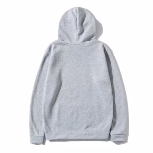 grauer Comme des Garçons Hoodie mit kleinem roten Herz