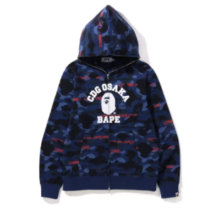BAPE x Comme des Garçons Osaka Zip-Hoodie Marineblau