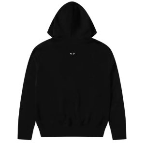 Comme Des Garçons Play Unisex-Kapuzenpullover mit Reißverschluss und „Reverse Black Heart“-Motiv (Schwarz)