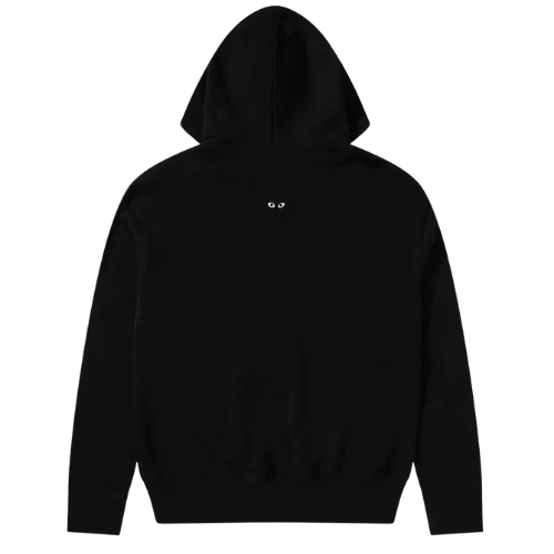 Comme Des Garçons Play Unisex-Kapuzenpullover mit Reißverschluss und „Reverse Black Heart“-Motiv (Schwarz) Comme Des Garçons Play Unisex-Kapuzenpullover mit Reißverschluss und „Reverse Black Heart“-Motiv (Schwarz)
