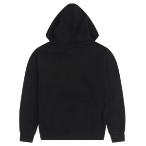 Schwarzer CDG-Kapuzenpullover mit weißem Logo-Aufdruck